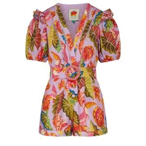 FARM Rio Beaks & Bananas Lilac Romper